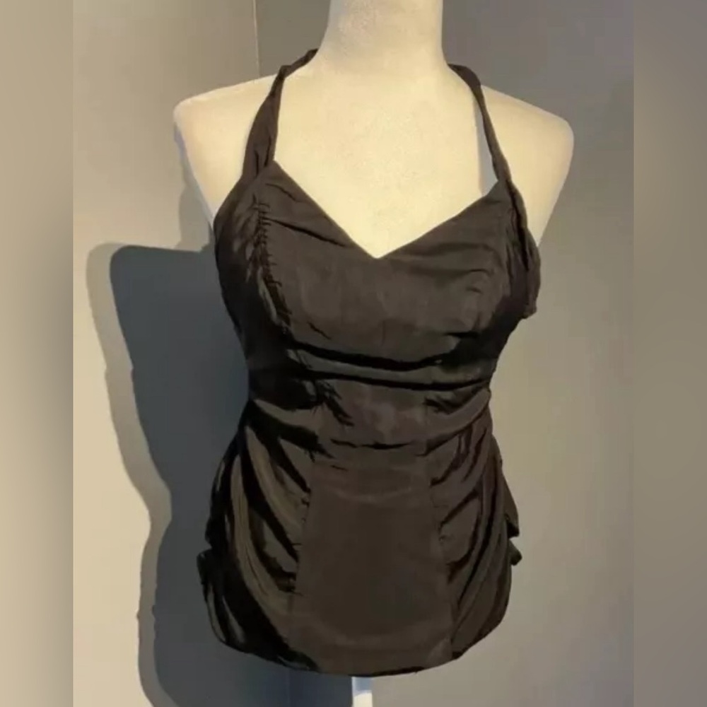 Rose Marie Reid Swim 1950s True Vintage Magic Lengths Black Ruched Pinup VLV